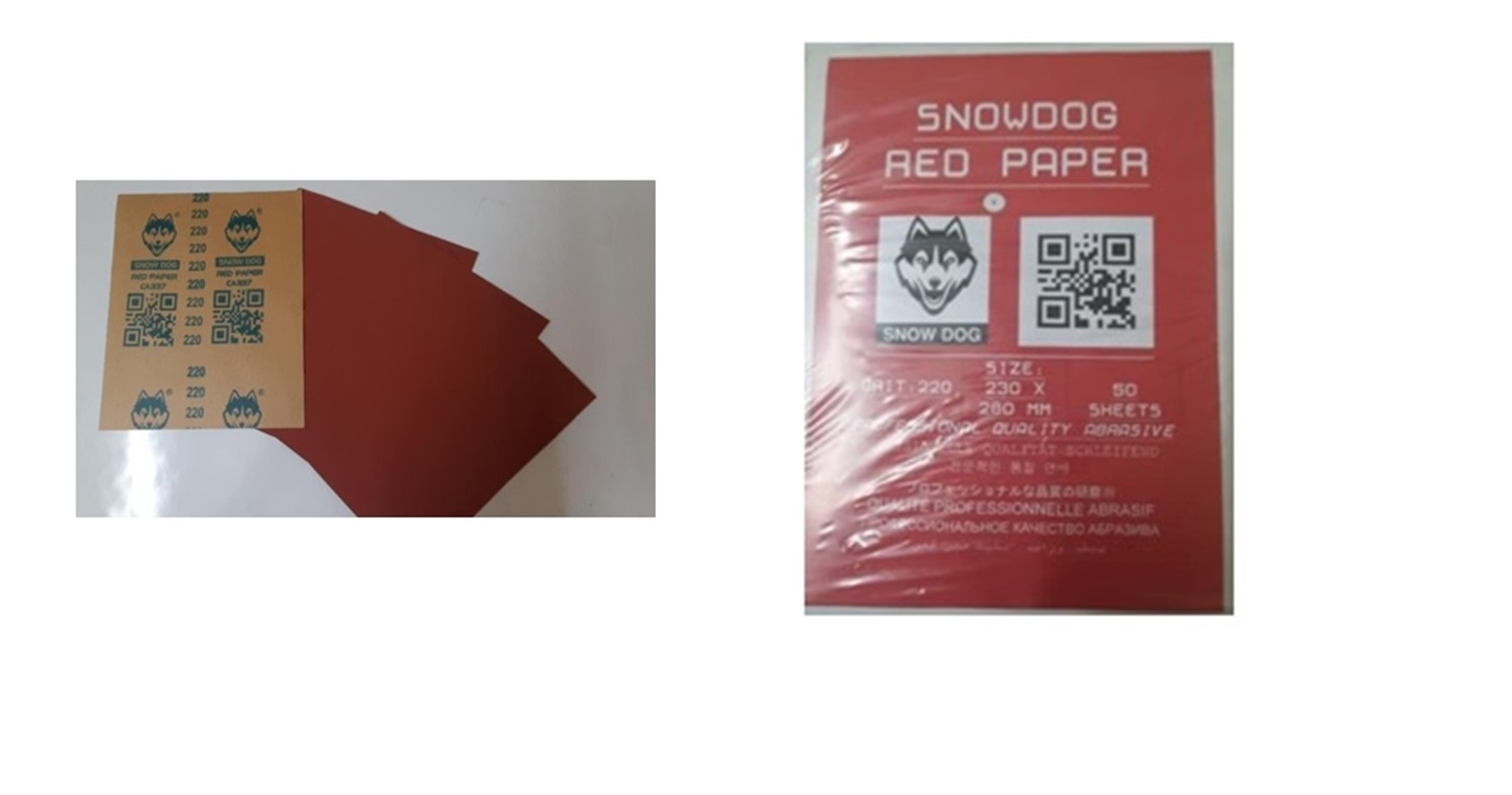 RED ABRASIVE PAPER